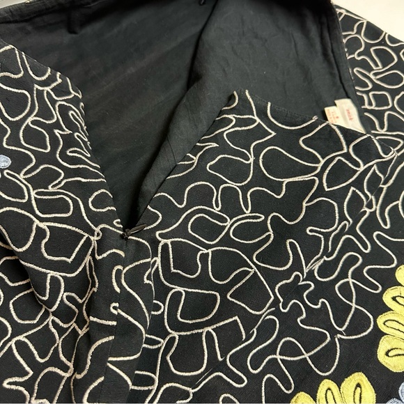 ANTHROPOLOGIE Snak Embroidered Multi Color Floral A Line Skirt SZ 6 - Picture 6 of 12